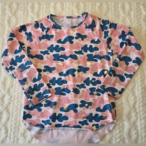 Egg by Susan Lazar Long Sleeve Tee | Pink Camo w/ Gold Stars | Girls 7
